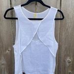 Free People Vintage  White Crossover Cut Out Viscose Rayon Tank Top Photo 0