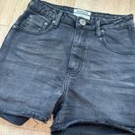 One Teaspoon One X  Harlets Black High Rise Denim Cut Off Shorts Size 27 Medium Photo 2