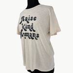 Blank Paige NWT  "Raise Kind Humans” Graphic Short Sleeve Tee | Medium | Ivory Photo 6