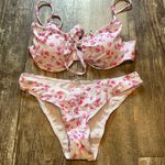 SheIn  Pink Floral Bikini Size Medium Photo 8
