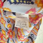 Collective Concepts Flowy Geo Ikat Print Slip Camisole Top Asymmetric Hem Spaghetti Straps Boho Photo 4