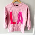 J.Crew LA Graphic Sweatshirt Bubblegum Pink Barbie Crew Neck Fitted Size XS Photo 1