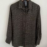 Chelsea Theodore Leopard Print Button Front Collar Shirt Medium Photo 0