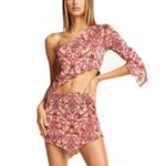 I am gia I.AM.GIA. Riley Y2K Paisley ButterflyTwo-Piece Set Bodychain One Sleeve Dress M Photo 7