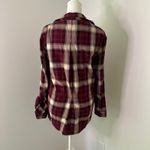 Wild Blue x Sadie Robertson red & cream plaid flannel cardigan size M Photo 3