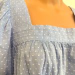 Caslon small square neck popover puff balloon sleeve 3/4 sleeve blouse TB 3084 Photo 1