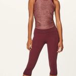 Lululemon Like new dark burgundy  cropped leggings (17”)  Size 6 Photo 0
