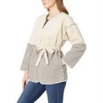 Lucky Brand NWT Mixed Sherpa Jacket Cardigan Belted Cozy Photo 4