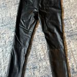 7 For All Mankind Women’s Size S Black Faux Leather Skinny Pants Photo 3
