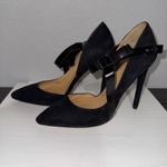 L.A.M.B. Nadeen Stiletto Pumps Black Suede Heels Adjustable Ankle Strap Size 10M Photo 3