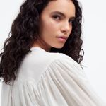 Madewell NWT White Balloon-Sleeve Top - Size: XXS Photo 9