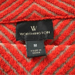 Worthington  blouse sz medium burnt orange knit cardigan Photo 3