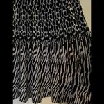kim rogers Stylish Black & White Animal Print Maxi Skirt size Medium Photo 5