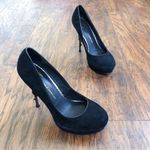House of Harlow 1960 • Stormy Snake Court Heels pumps black suede platform Size 5.5 Photo 13