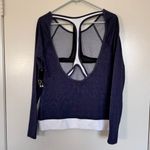 Splits59 NWT Splits 59 Regan Double Racerback Sweatshirt in Navy/White Size Small Photo 1
