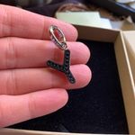 Burberry Authentic Silver/Leather- Y -Key/Charm/pendant .. Photo 5