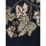 S5 VTG Victoria Woman Women's Sequin Embellished Floral Pullover Sweater Black S Size XL Photo 3