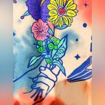 Disney  Toy Story Tie Dye Pull Over Sweatshirt Pink Blue White XS Photo 4