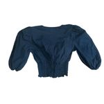 Intermix  Scarlet Puff Sleeve Poplin Top Black Dress 3/4 sleeve size medium Photo 7