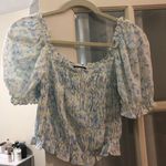 Cotton Candy LA Cropped Smocked Blouse Photo 3