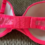 Anthropologie By Eloise Neon Pink Coral Mesh Swiss Dot Convertible Strap Bra 34C Photo 8