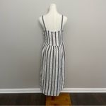 ZARA  Dres Midi Striped Cotton Button Front Pockets Coastal Beach Cottagecore Photo 6