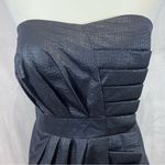 BCBGeneration  midnight blue pleather look strapless dress with pockets size 4 Photo 1
