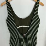 Red Carter  green and white Striped One-Piece Swimsuit small NWOT Photo 2