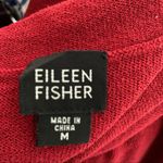 Eileen Fisher  Red Cowl Neck Sweater Top 3/4 Sleeve Photo 2