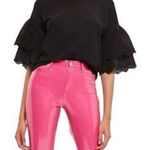 Topshop T7 Y2K VTG Black Ruffle Eyelet Bell Sleeve T Shirt Top Boho Photo 0