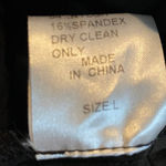 Tadashi Shoji Tadashi Collection Stretchy Knit Bodycon Dress Shutter Pleat Tiered Black Mesh L Photo 9