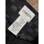 Chico's  Solid Black Shiny Dressy Jacket Cardigan Size 2 - L 12/14 Photo 2