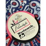 VTG 60s Woolworth Primstyle Blouse NWT Red White Blue Paisley Made in Japan M Size M Photo 5