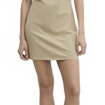 Mango Cotton Knitted Dress with Turn-Up Sleeves Dates Beige Size 10/XL Photo 0