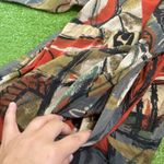 John Mark  Size L Art To Wear Multicolor Abstract Button Down Tunic Blouse Pocket Photo 7