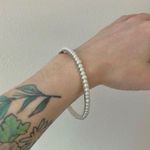 Pearl Bangle Vintage “Edessa” Silver Feminine Classic Elegant Bracelet White Photo 5