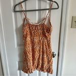 Princess Polly  Orange Floral Mini Dress Rayon Size 6 Photo 4
