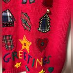 Vtg Marisa Christina Red Holiday Sweater Vest with Embroidery women’s Large Photo 6