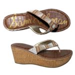 Sam Edelman Rosa Tribal Beaded Cork Platform Toe Post Thong Sandals Sz 7.5 Photo 1