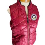 Ivory Ella  maroon burgundy puffer vest size Medium Photo 8