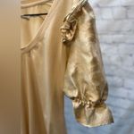 Anthropologie  Brocade Statement Jacquard Puff-Sleeve Top size Large Photo 8