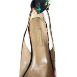 Aquazzura Bow Tie Floral Ballet Flats Size 36 Multicolor Pointed Toe Black Photo 4
