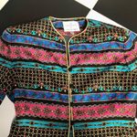 Adrianna Papell Vintage 90s Safe Silk by Blazer Evening Jacket Baroque Rope sz12 Photo 4