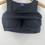 MONAT Tank Top Size Large Logo Tight Black Cropped Attached Sports Bra Athletic Photo 10