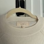Sézane Sezane Kiera Ivory Lace Sleeve Wool Blend Crewneck Sweater Pullover Photo 2