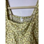 BP Floral Print Top Square Neck Puff Sleeve Crop Top Yellow XS Photo 4