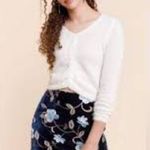 Mi ami Blue Velvet Floral Embroidered Mini Skirt Boho Festival Size Small Photo 1