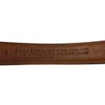 Coach Vintage Leather Cowhide Belt Brown Solid Brass Buckle Classic western 30" Photo 3