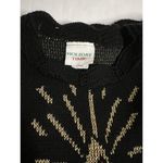 Holiday Time Christmas Knitted Sweater Black Candles Metallic Thread SZ Small Ugly Sweater Photo 4