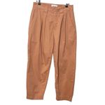 frame denim FRAME Terracotta Pants Women’s Size 26 Pleated Cotton Wide Leg High Rise Chic Photo 1